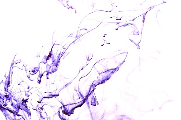 Inkt in water geïsoleerd op wit — Stockfoto