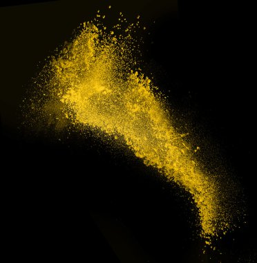Colorful powder,  on black background clipart