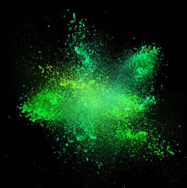 Colorful powder,  on black background clipart