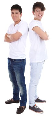 yakışıklı genç adamın izole üzerinde beyaz