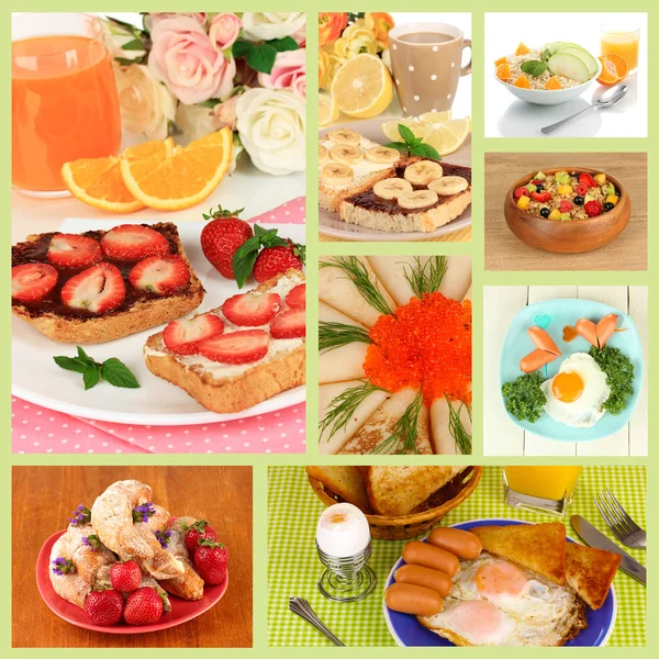 Breakfast collage — Stock Photo, Image