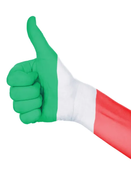 Прапор Італії пофарбовані з боку — стокове фото