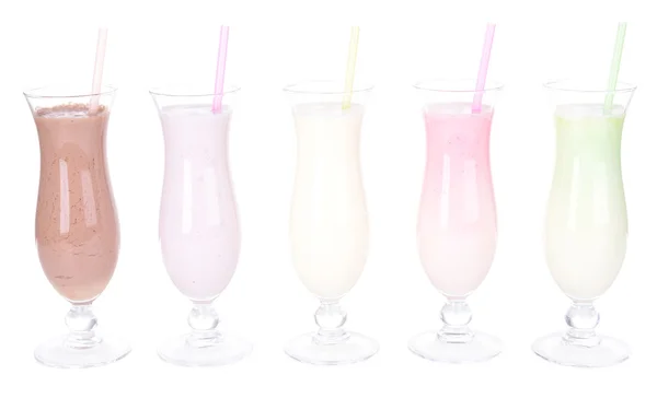 Milk shakes isolated on white — Stock Photo, Image