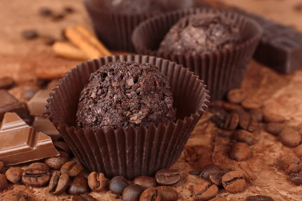 Heerlijke chocolade op tabel close-up — Stockfoto