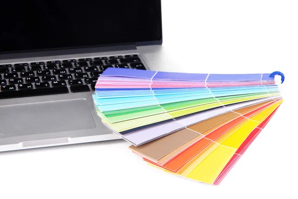Próbki kolorów na klawiaturze z bliska — Zdjęcie stockowe