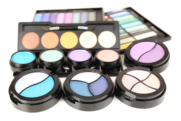 Heldere eye shadows geïsoleerd op wit — Stockfoto