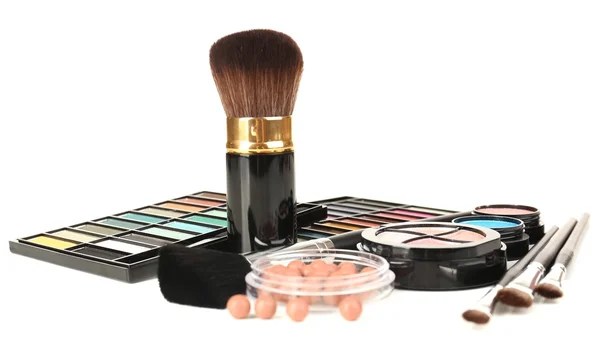 Profesionální make-up nástroje izolované na bílém — Stock fotografie