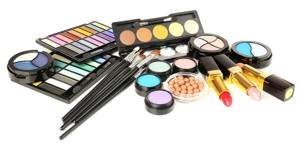 Professionele make-up tools op wit wordt geïsoleerd — Stockfoto