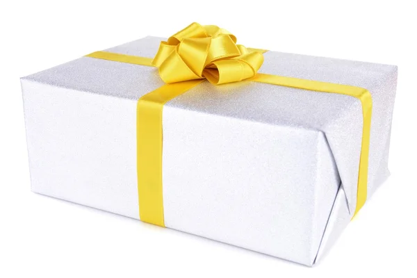 Confezione regalo isolata su bianco — Foto Stock