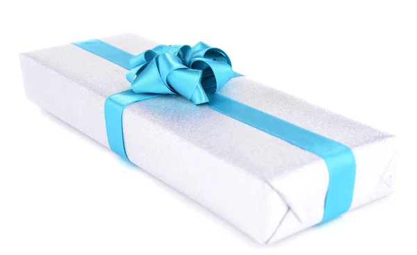 Confezione regalo isolata su bianco — Foto Stock