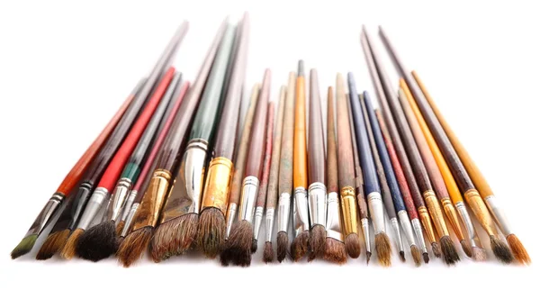 Many brushes isolated on white — Stock Photo, Image