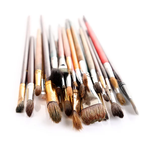 Many brushes isolated on white — Stock Photo, Image