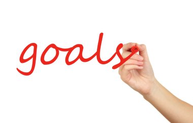 şeffaf tahtada yazılı gol el