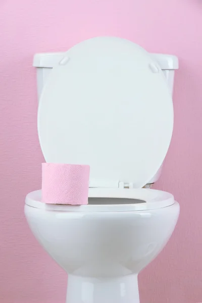 White toilet bowl in  bathroom — Stock Photo, Image