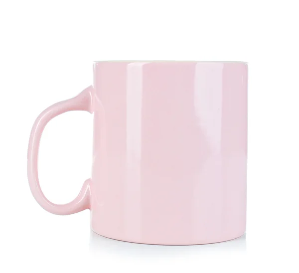 Taza vacía aislada en blanco — Foto de Stock