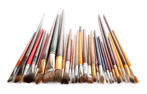 Many brushes isolated on white — Stock Photo, Image