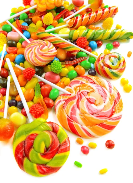 Different colorful fruit candy close-up — Stock Photo, Image