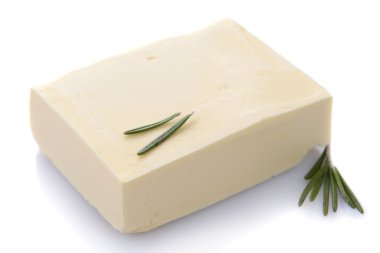 Beyaz izole lezzetli tereyağı