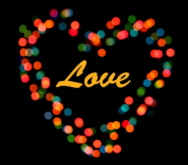 Bright heart bokeh background — Stock Photo, Image