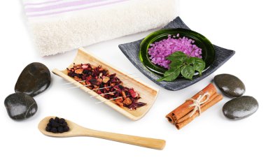 Akupunktur, üzerinde beyaz izole için iğne ile kompozisyon