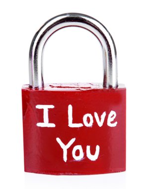 Asma kilit beyazda izole edildi