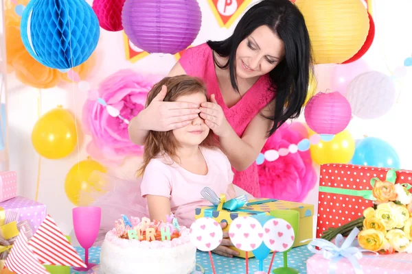 Girl celebrate her birthday — Stock Photo, Image