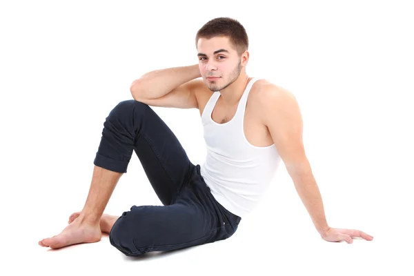 Handsome young man isolated on white — Stock Photo, Image