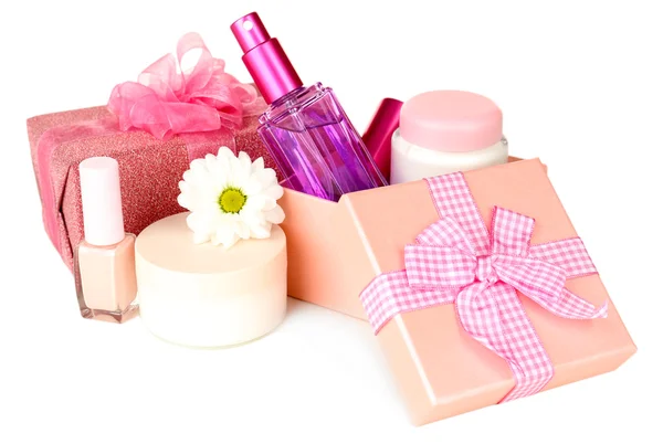 Beauty Set Geschenk isoliert auf weiß — Stockfoto