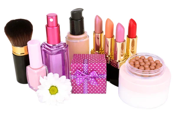 Beauty Set Geschenk isoliert auf weiß — Stockfoto