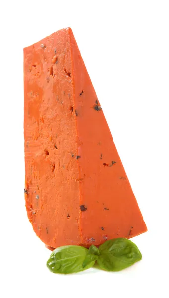 红色奶酪酱，孤立的白色衬底上 — 图库照片