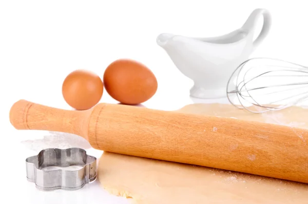 Making cookies isolated on white — Stock Photo, Image