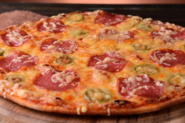 lezzetli pizza üzerinde tablo yakın çekim