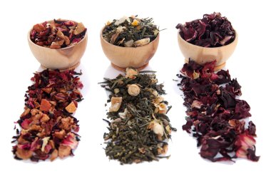 beyaz izole kase kuru çay çeşitleri