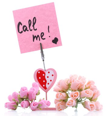 Mesaj sahibi üzerinde beyaz izole