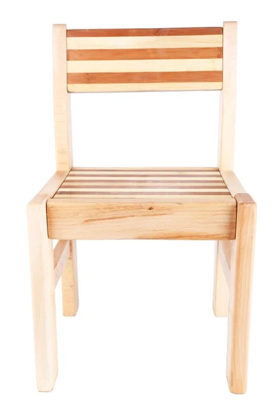 Beyaz izole ahşap sandalye — Stok fotoğraf