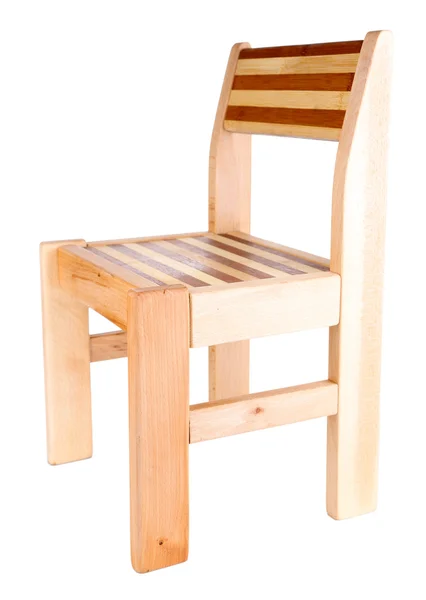 Ξύλινη καρέκλα, που απομονώνονται σε λευκό — Φωτογραφία Αρχείου