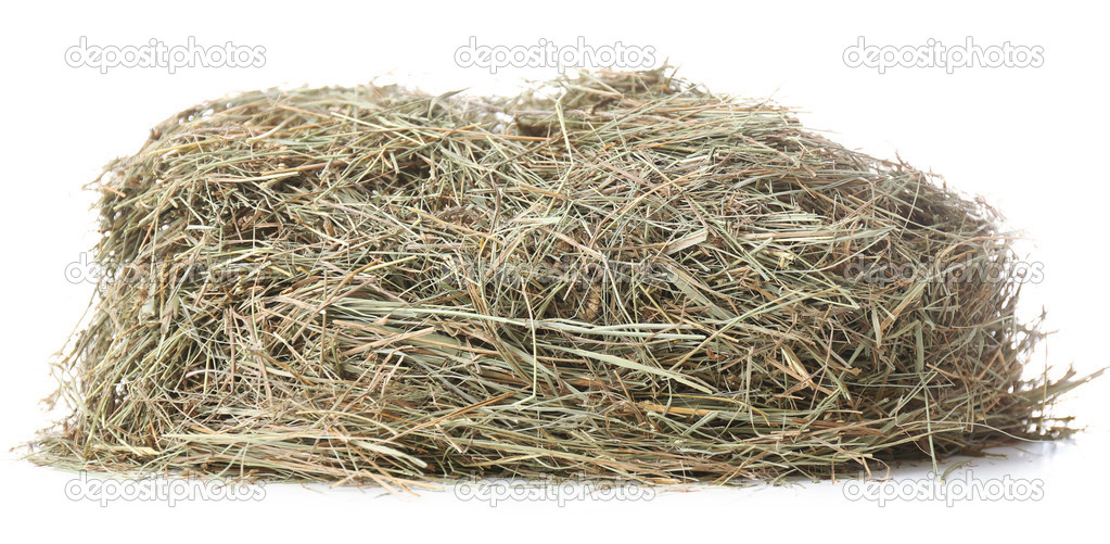 Hay, isolated on white