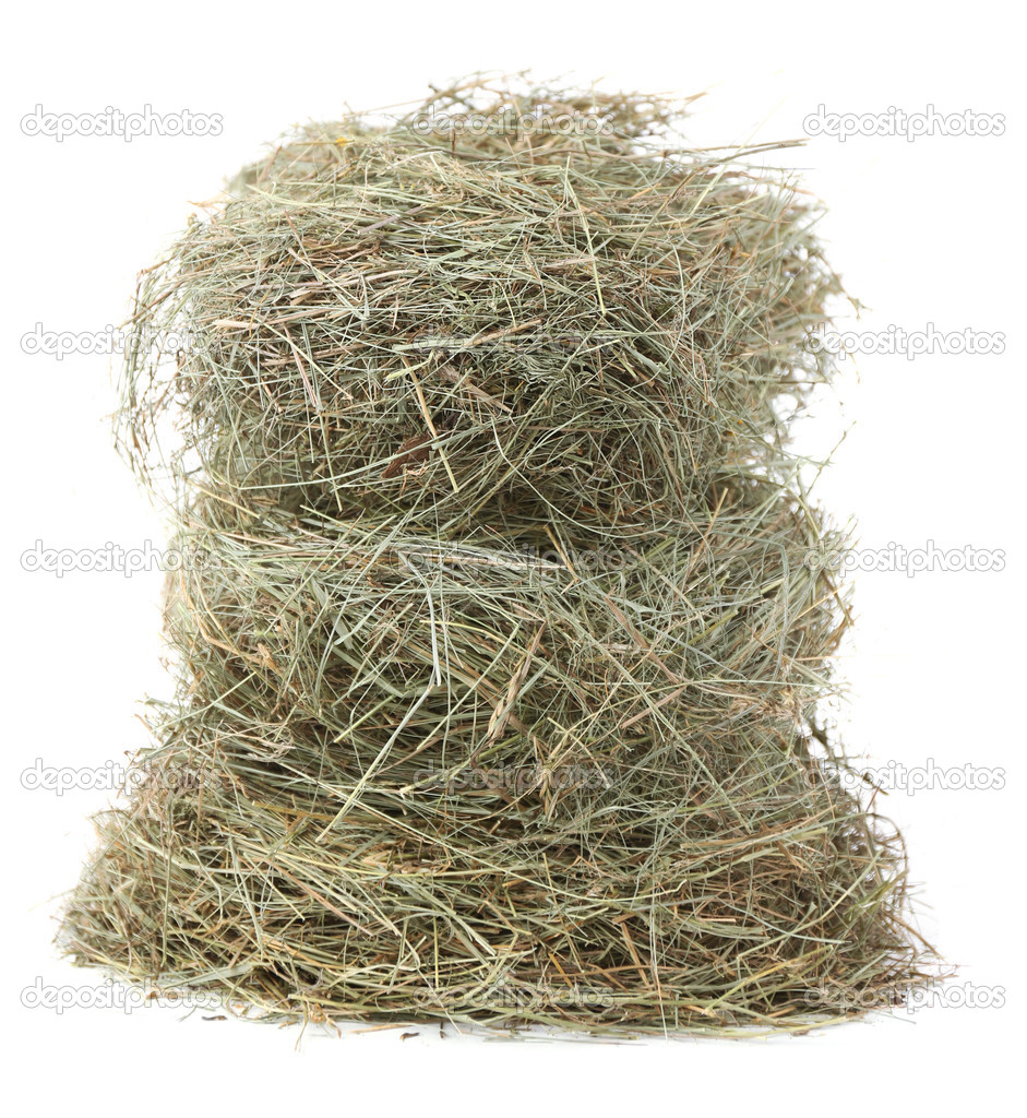 Hay, isolated on white