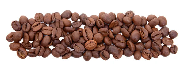 Sinal mínimo de grãos de café isolados em branco — Fotografia de Stock