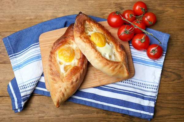 Ajarian khachapuri close up — Stock Photo, Image