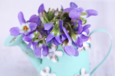 Menekşe çiçek ahşap tablo