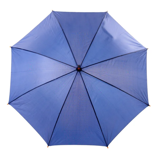 Guarda-chuva azul isolado no branco — Fotografia de Stock