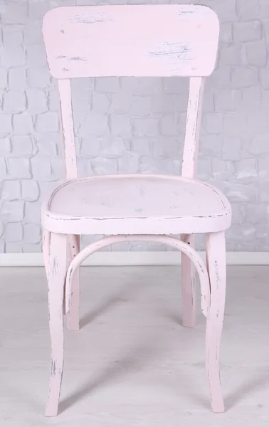 Ancienne chaise en bois, gros plan — Photo