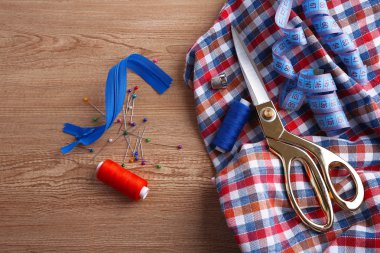 takım elbise, ahşap arka plan üzerinde terzilik