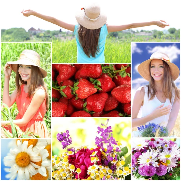 Collage of summer time Royalty Free Stock Images