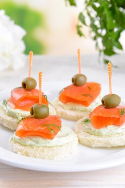 leziz kanepeler üzerinde tablo yakın çekim