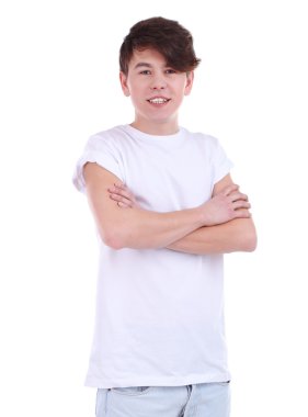 beyaz izole yakışıklı genç