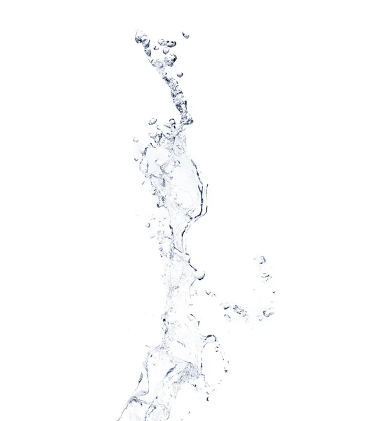 Salpicadura de agua aislada en blanco — Foto de Stock