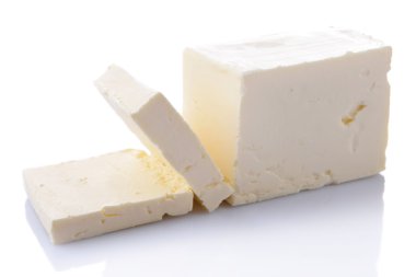 Beyaz izole lezzetli tereyağı