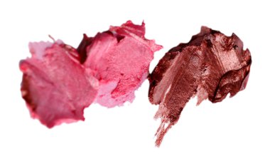 çeşitli ruj, üzerinde beyaz izole